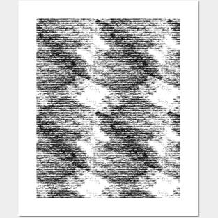 Monochrome grunge pattern Posters and Art